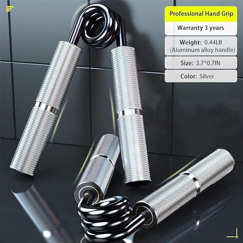AMIFIT Metal Heavy Hand Grip and Wrist Strengthener Gripper - Resistance from 50-350LB Exerciser for Hand Grip Strength Trainer and Fingers (150 Lb, Silver) - Image 2