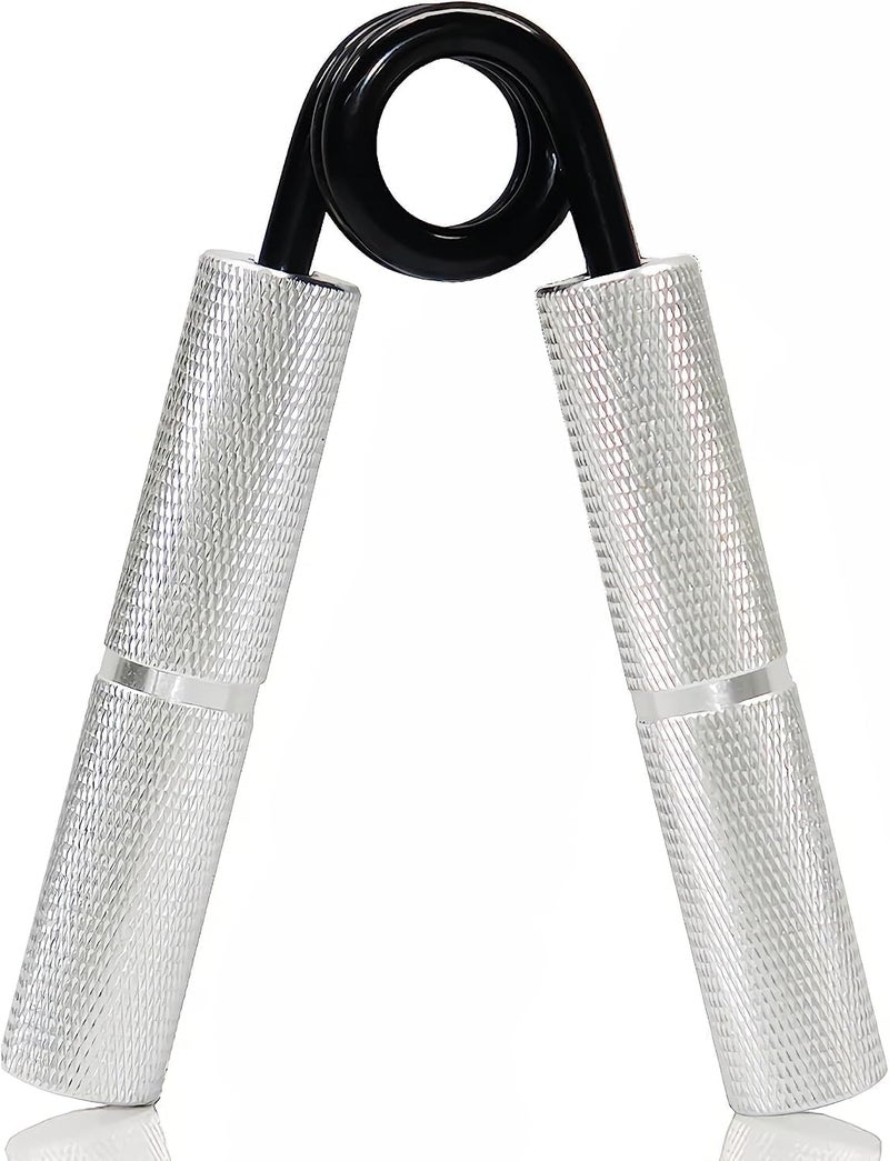 AMIFIT Metal Heavy Hand Grip and Wrist Strengthener Gripper - Resistance from 50-350LB Exerciser for Hand Grip Strength Trainer and Fingers (150 Lb, Silver) - Image 1