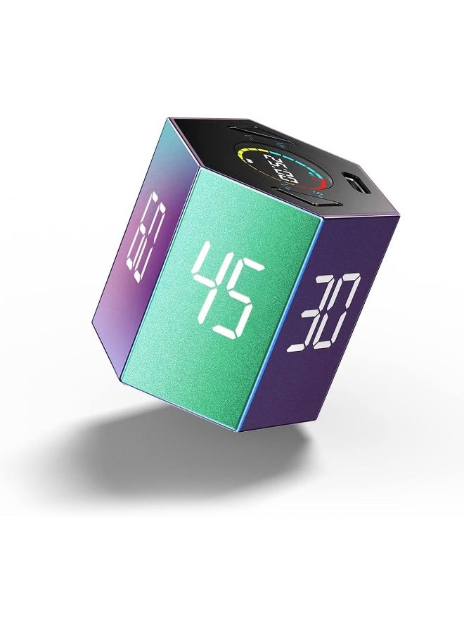 Pihen Ticktime Pomodoro Timer Clock, Productivity Timer Cube, Adhd Timer, Pause And Resume, Silent, Vibrate And Adjustable Sound Alert, For Work, Study, 5/15/25/30/45/61Min And Custom Countdown Purple  - Image 3
