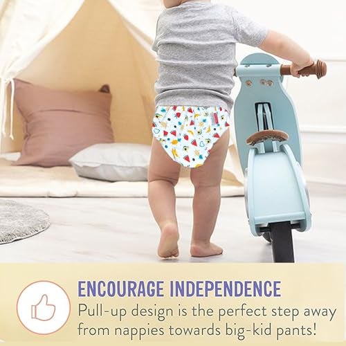 VParents Padded Underwear for Babies and Toddlers with 3 Layers of Cotton Padding Potty Training Pull Up & Diaper-Free Time Pack of 3 (2-3 Years) Watermelon Lion and galaxy - Image 2