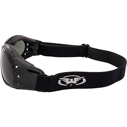 Global Vision Eliminator Dirt Bike Padded Motorcycle Riding Goggles for Men and Women (Black Frame/Smoke Lens) (Black Frame/Smoke Lens) - Image 3