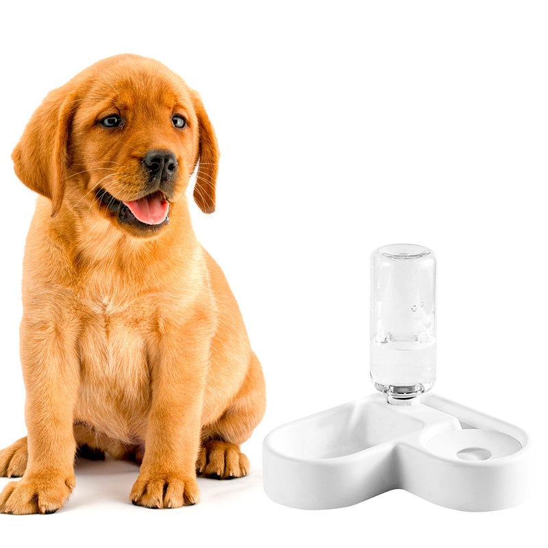 1PC Pet Bowl Stylish Heart-shaped Pet Feeder Wall Straight Corner Dog Bowl Automatic Water Drinking Pet Bowl Multi-purpose Cat Bowl for Cat Dog Use (White) - Image 5