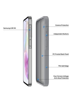 DUX DUCIS DUX DUCIS Yind Series Cover for the Samsung Galaxy A36 5G/A56 5G mobile phone a slim, TPU Hybrid PC  cover made of TPU, polycarbonate silicone - Grey  - Image 2