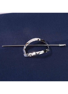 Yheakne Metal Hair Slide Clip Barrette Silver Geometric Hair Holder Clip Pin Vintage Hair Slide Pin Bun Holder Alloy Hair Clip Decorative Hair Accessories For Women And Girls (Silver)  - Image 5