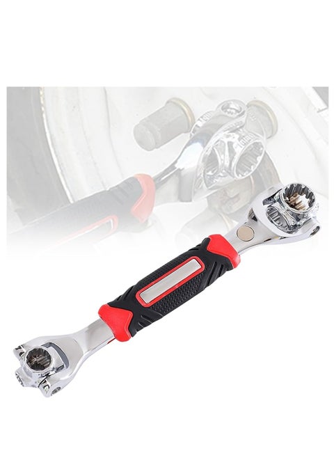 52 in 1 Universal Socket Spanner Wrench, 2024 Upgrade Multi-Functional Double-Ended Wrench Set with Magnetic and 360 Rotating Head, Adjustable Spanner Tool for Home and Car Repair