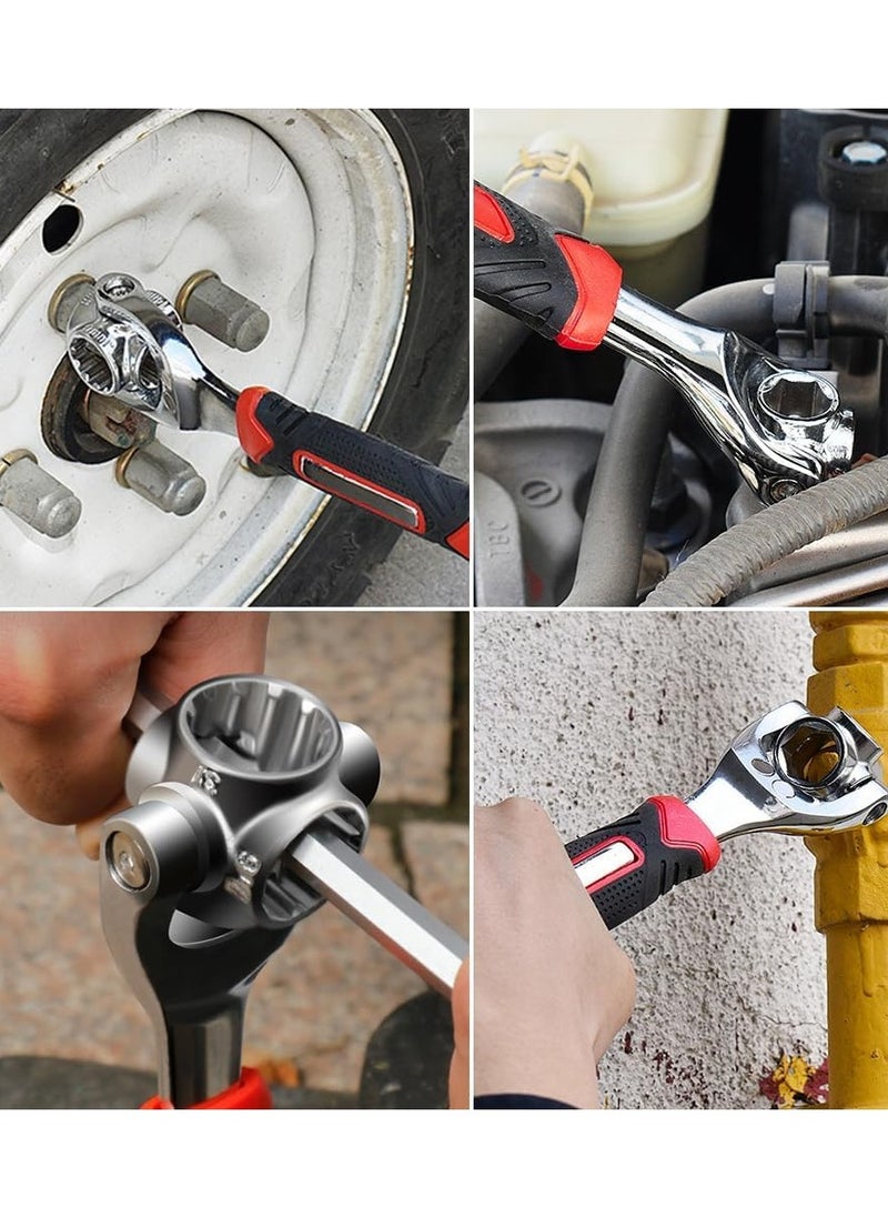 Excefore 52 in 1 Universal Socket Spanner Wrench, 2024 Upgrade Multi-Functional Double-Ended Wrench Set with Magnetic and 360 Rotating Head, Adjustable Spanner Tool for Home and Car Repair  - Image 5