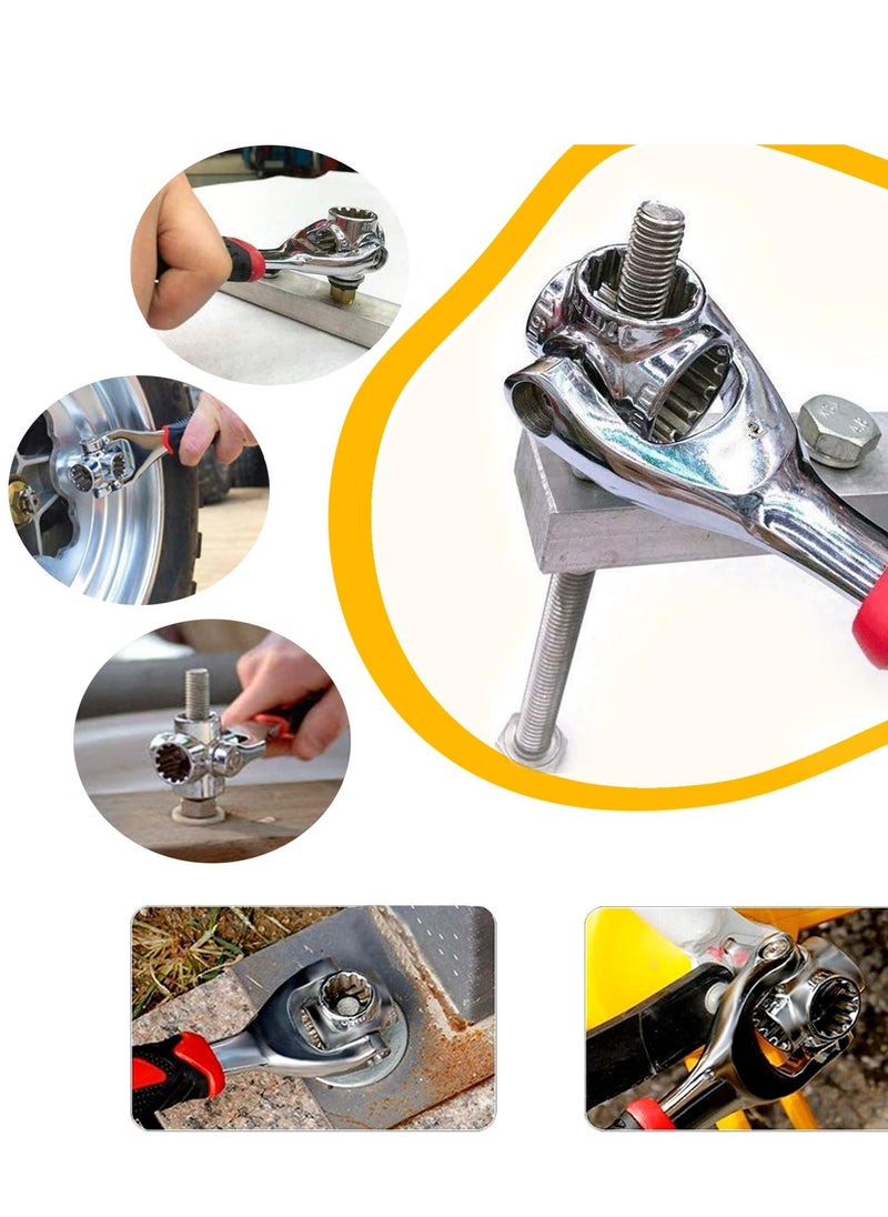 Excefore - 52 in 1 Universal Socket Spanner Wrench, 2024 Upgrade Multi-Functional Double-Ended Wrench Set with Magnetic and 360 Rotating Head, Adjustable Spanner Tool for Home and Car Repair - Image 1