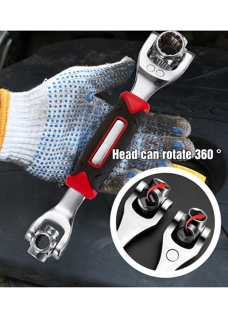 Excefore 52 in 1 Universal Socket Spanner Wrench, 2024 Upgrade Multi-Functional Double-Ended Wrench Set with Magnetic and 360 Rotating Head, Adjustable Spanner Tool for Home and Car Repair  - Image 3