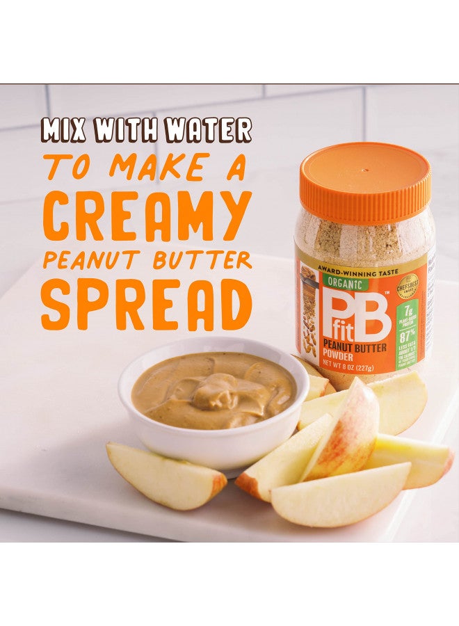 PBfit All-Natural Organic Peanut Butter Powder, Powdered Peanut Spread from Real Roasted Pressed Peanuts, 7g of Protein, 8 Ounce (Pack of 1)