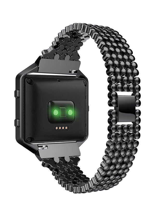 ISank Replacement Smart Watch Band With Frame For Fitbit Blaze Black - Image 3