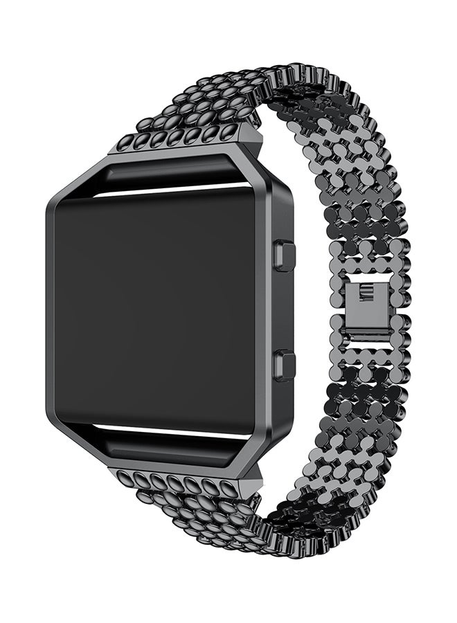 ISank Replacement Smart Watch Band With Frame For Fitbit Blaze Black - Image 4