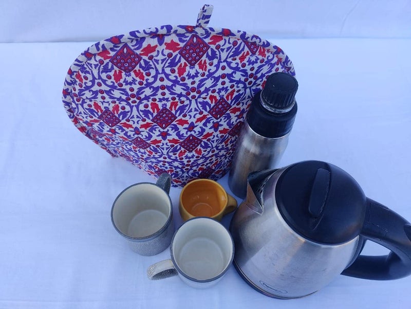 Malan Bai Mandala Tea Cozy Cover Hand Block Winter Tea Cozy Cotton Tea Kettle Warmer Pot Cover Hot Coffee Cover Handamde Kitchen Décor Brand: Malan Bai - Image 3