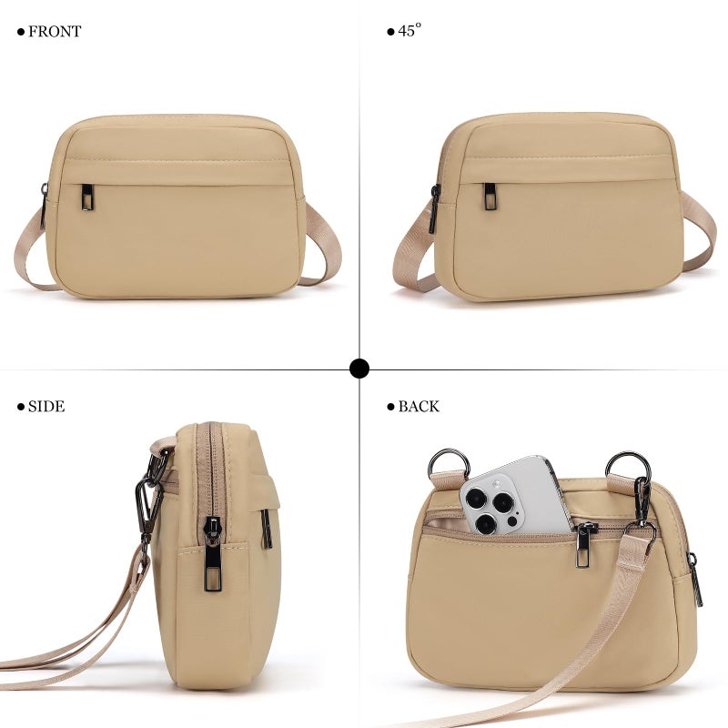 MAXTOP Small Crossbody Bags for Women with Detachable Strap Fanny Packs for Women Sling Cross Body Purse for Travel Essentials Khaki - Image 4