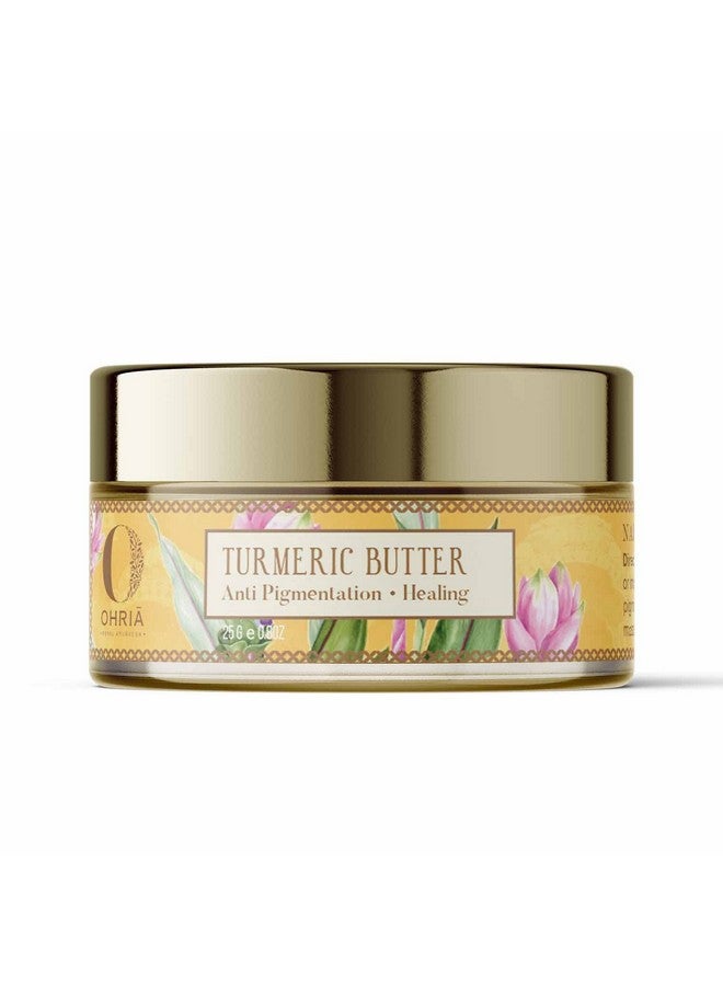 OHRIA Ayurveda Turmeric Butter | Healing & Skin Illuminator| With Nalpamaradi Oil, Turmeric & Sandalwood | Suitable For All Skin Types - 25G - Image 1