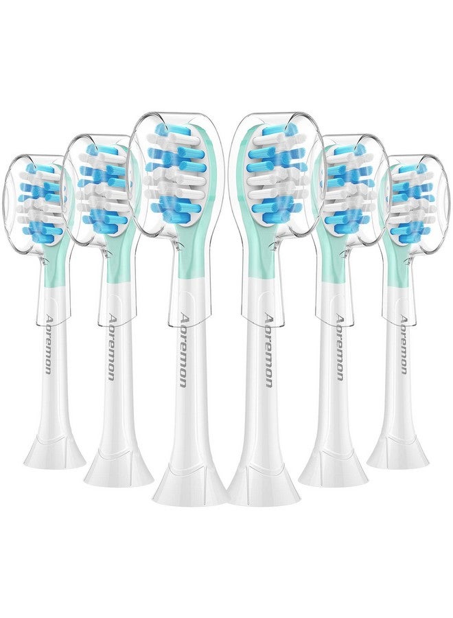 Aoremon Replacement Toothbrush Heads For Philips Sonicare C3 Premium Plaque Control Hx9044 65 G3 Premium Gum Care Hx9054 65 6 Brush Heads White - Image 1