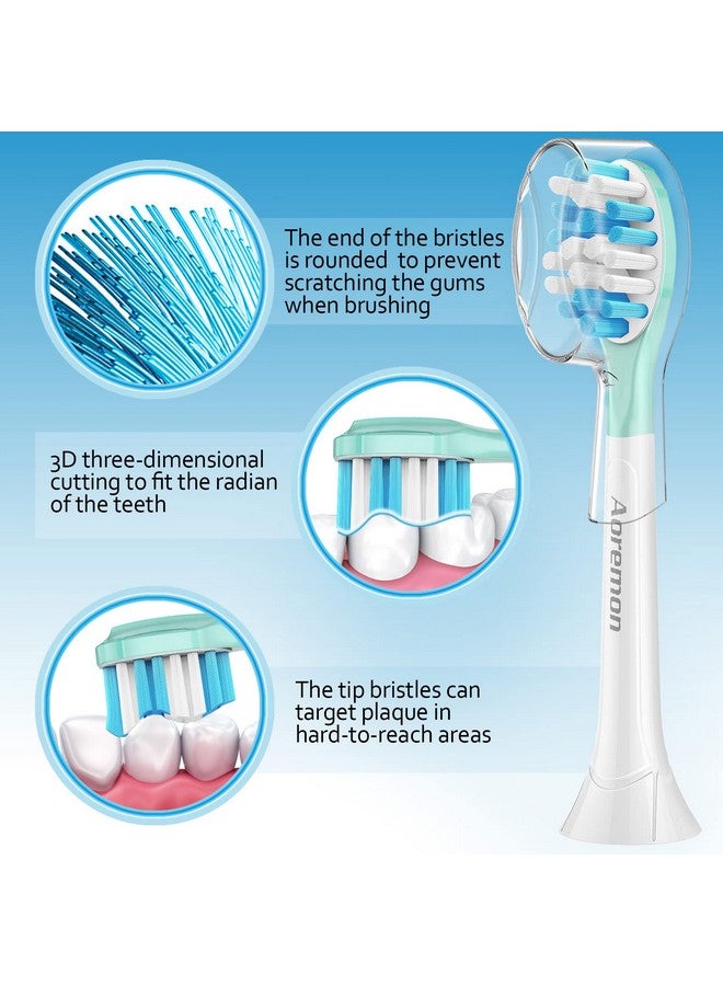 Aoremon Replacement Toothbrush Heads For Philips Sonicare C3 Premium Plaque Control Hx9044 65 G3 Premium Gum Care Hx9054 65 6 Brush Heads White - Image 5