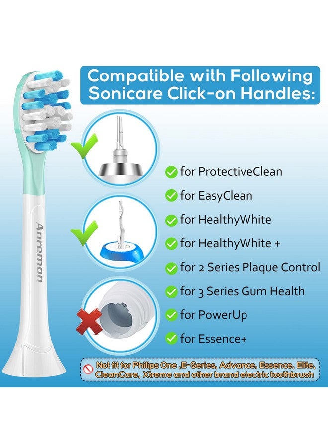 Aoremon Replacement Toothbrush Heads For Philips Sonicare C3 Premium Plaque Control Hx9044 65 G3 Premium Gum Care Hx9054 65 6 Brush Heads White - Image 2