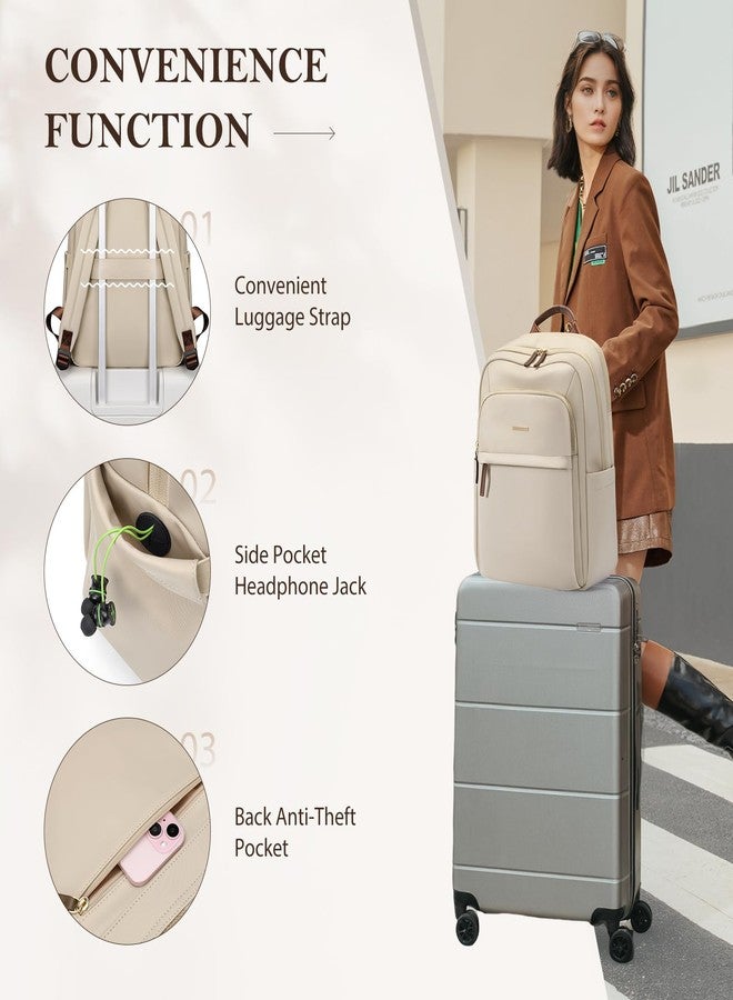 GOLF QUALITY Travel Backpack for Women Waterproof Carry On Bag Business Weekender Hiking Multilayer Laptop Bag,16 Inch, B-apricot, 16Inch - Image 3
