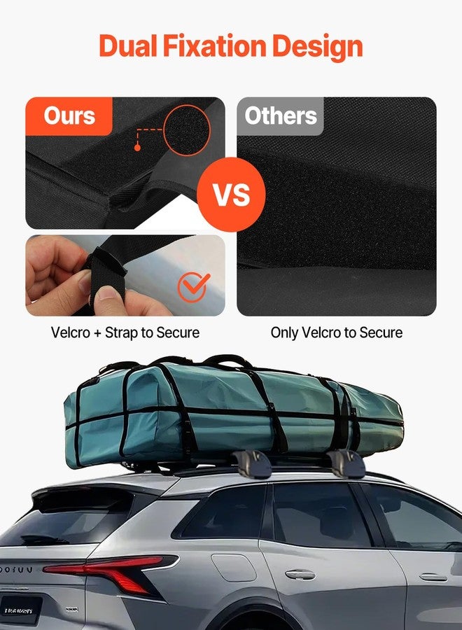 VEVOR Inflatable Soft Roof Rack Bars, 37.6-Inch Universal Car Roof Rack Pads, 88LBS Loading Luggage Kayak Carrier with 2 Tie-Down Straps & Ropes, Hand Air Pump, Storage Bag for Canoes Surfboards SUPs - Image 3