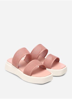 GNIST Textured Double Strap Flatform Sandals by Styli  - Image 2