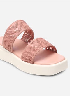GNIST Textured Double Strap Flatform Sandals by Styli  - Image 4