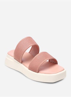 GNIST Textured Double Strap Flatform Sandals by Styli  - Image 1