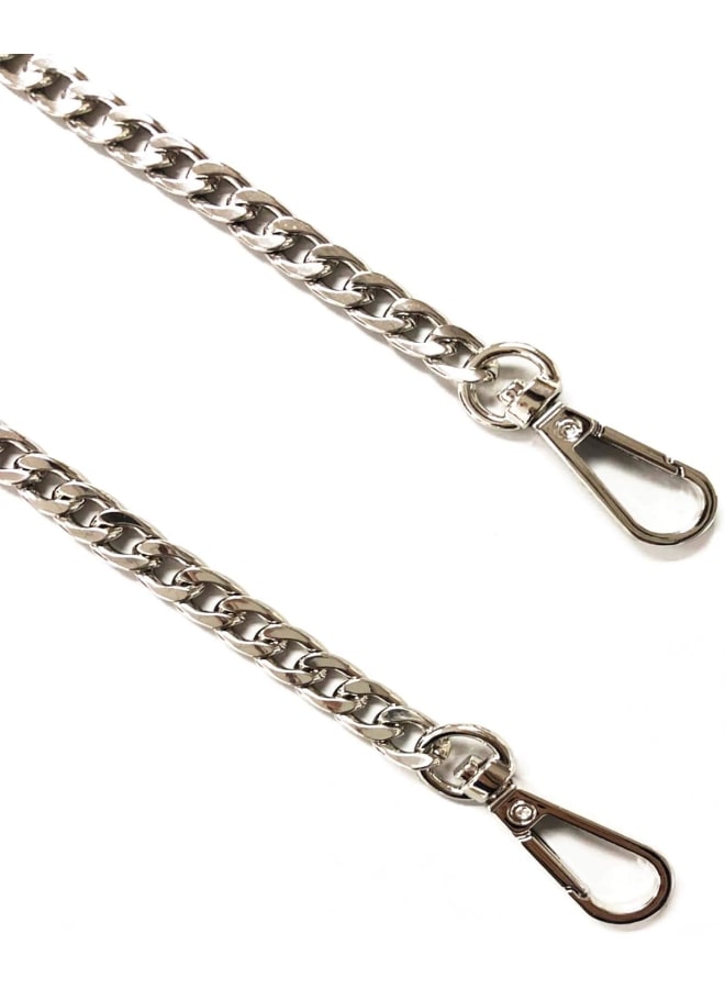 TSJ 47 inch Handbag DIY Chains with Buckles, 1 PCS Metal Shoulder Cross Body Bag Handbag Purse Replacement Chain Strap for Women (Silver), Silver, 47  - Image 2