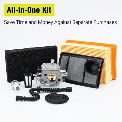 Butom TS400 Carburetor Maintenance Kit for Sthil TS 400 TS400 Concrete Cut-Off Saw Tillotson HS-274E with Air Filter Fuel Line Spark Plug Replace 4223 120 0600 - Image 3