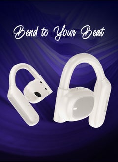 Faster ArcX Over Ear Wireless Earbuds with Noise Cancellation (ENC) - 40 Hours Playback with Bluetooth 5.3 - HiFi Stereo Sound - Sports Earhooks Bluetooth Earphones - For Exercise, Gym - Compatible with iPhone & Android (White)  - Image 4