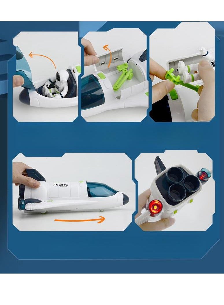 MIXDE Rocket Ship Toys for Kids with Space Shuttle, Astronaut FiguresToys and Space Rover - Image 4