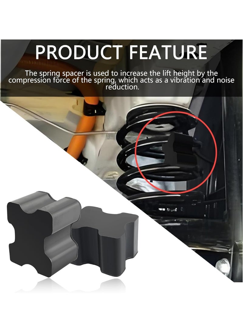 4PCS Rubber Coil Spring Spacers,Heavy Duty Front Coil Spring Booster Kit for 1 to 1.5 Coil Spring Lift,Universal Rubber Lift Blocks Car Accessories for Most Cars Trucks SUVs - Image 4