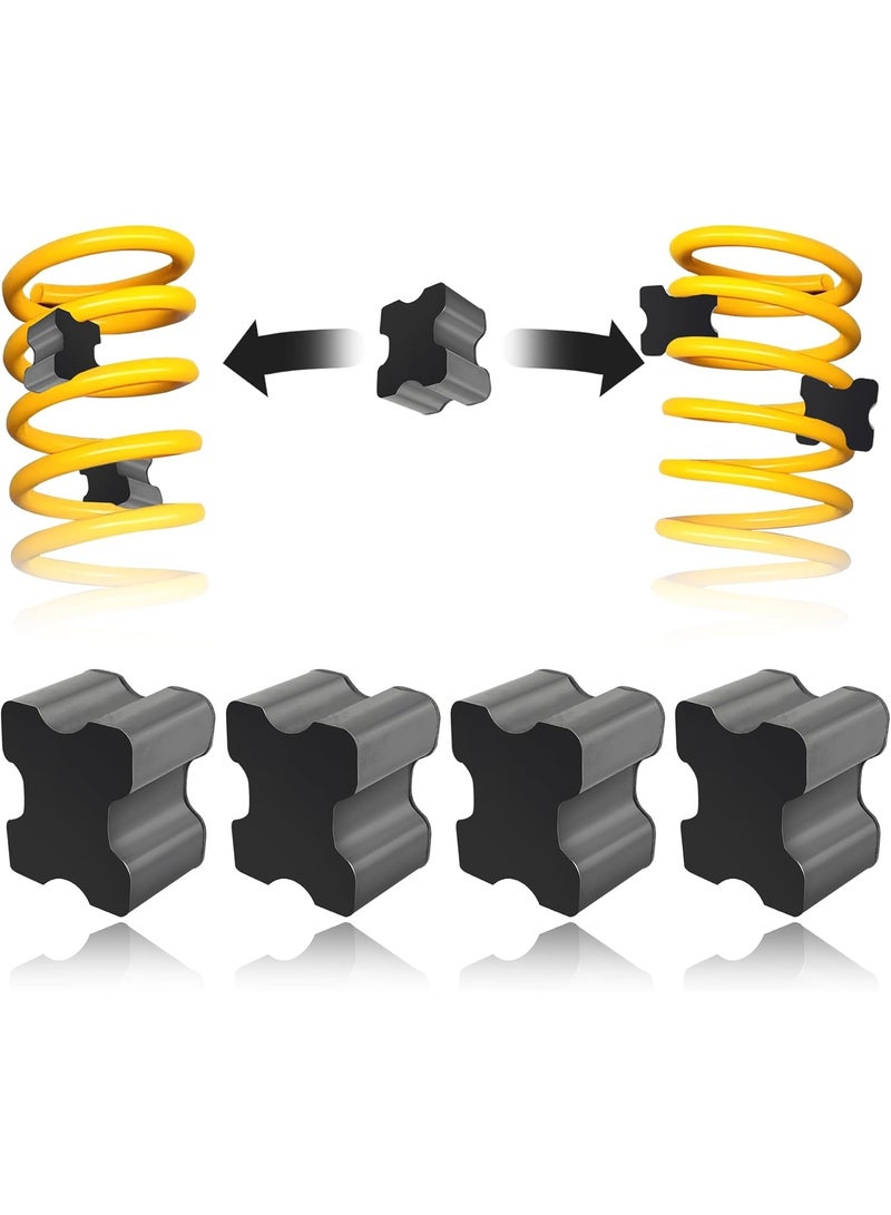 4PCS Rubber Coil Spring Spacers,Heavy Duty Front Coil Spring Booster Kit for 1 to 1.5 Coil Spring Lift,Universal Rubber Lift Blocks Car Accessories for Most Cars Trucks SUVs - Image 1