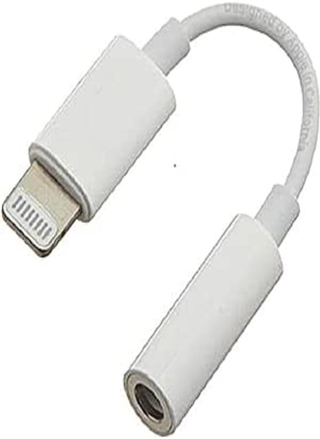 Generic - Lightning Converter To Headphone Jack For iPhone 7 (White) - Image 1