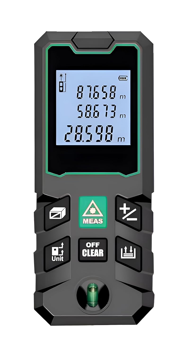 XPR3SS 50 Meters(164 feet) Green Beam Laser Distance Meter Rangefinder Handheld High-Precision Green Laser Measuring Distance Meter Electronic Ruler Portable Digital Measuring Device - Image 3