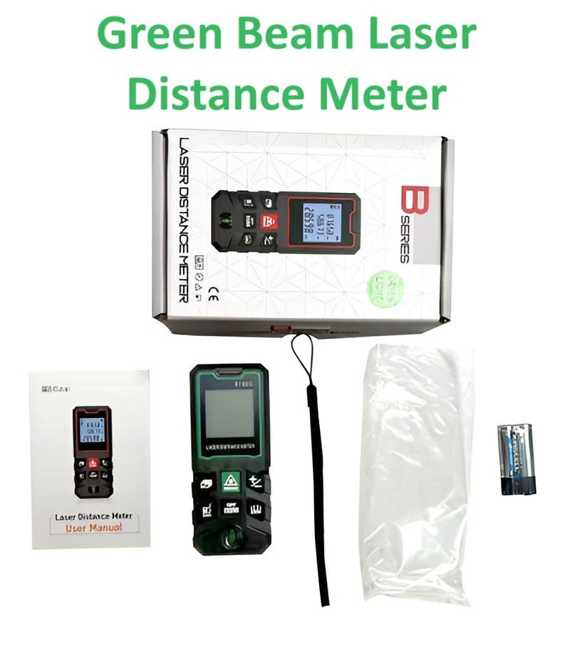 XPR3SS 50 Meters(164 feet) Green Beam Laser Distance Meter Rangefinder Handheld High-Precision Green Laser Measuring Distance Meter Electronic Ruler Portable Digital Measuring Device - Image 1