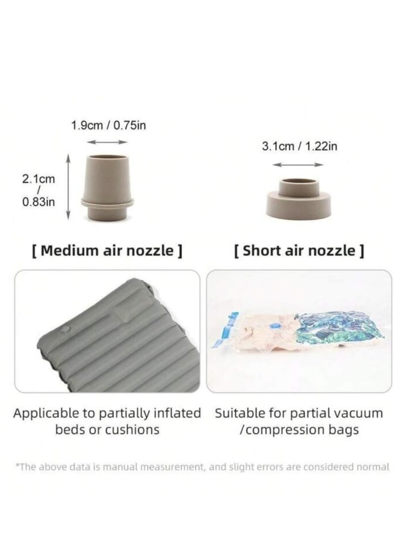 Portable multi-function air pump - safe and durable, smart lock anti-misstart, overheating protection, unique color is loved by young people. USB with 2-level brightness emergency light, tent hangin  - Image 3