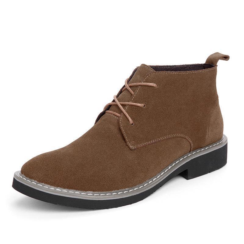 Stitching Leather Boots Fashion Plus Size Buckle Foot Boots Men'S British Business Dress Men'S Boots - Image 1