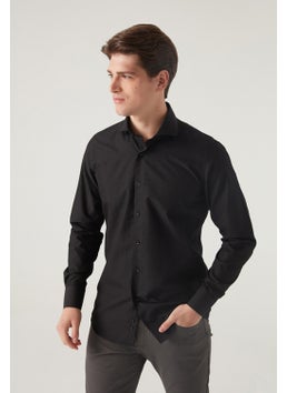 D'S DAMAT D'S Groom Slim Fit Black Italian Collar Shirt 2HF02ORT4185  - Image 2