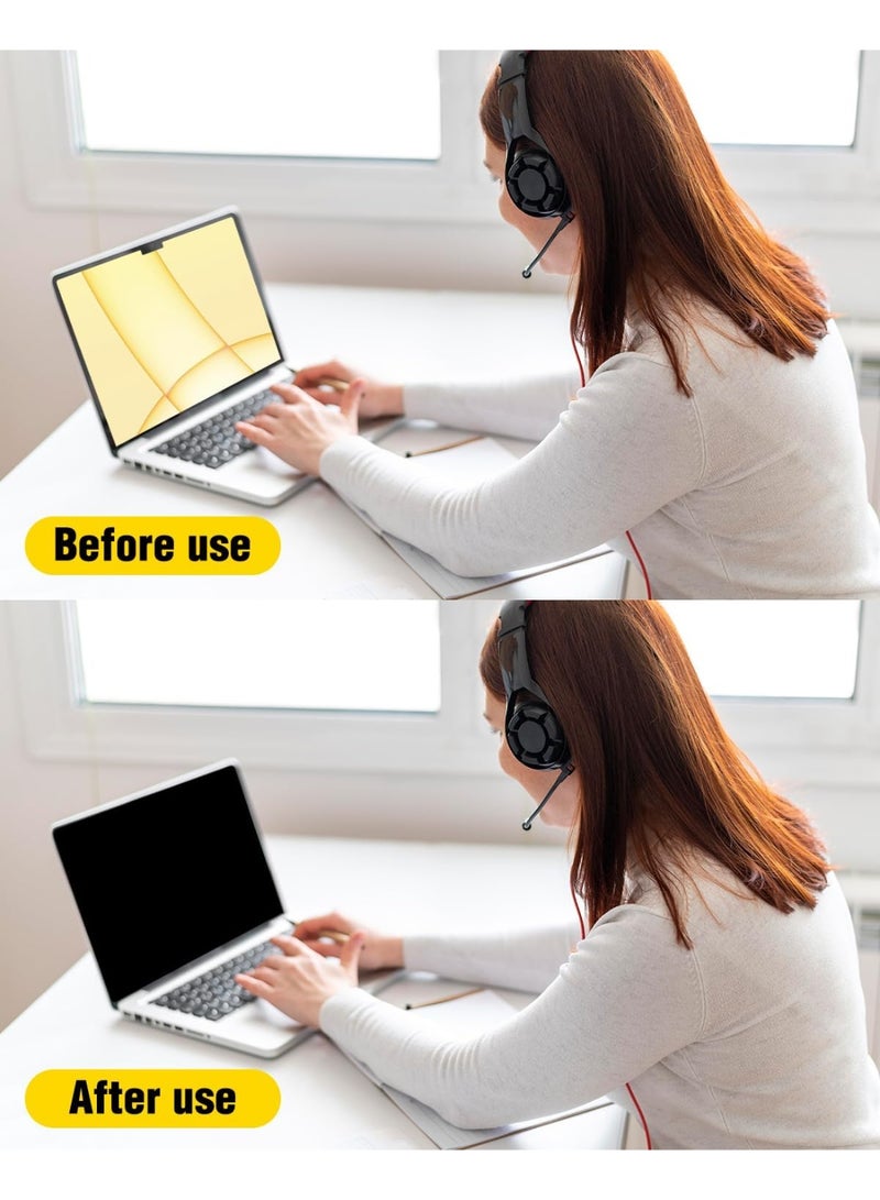 كيلا واقي شاشة مغناطيسي للخصوصية متوافق مع ماك بوك برو 16 بوصة (2021-2024، M1، M2، M3، M4 Pro/Max)، قابل للإزالة 360 درجة مضاد للتجسس ومضاد للضوء الأزرق ومضاد للوهج ودرع خصوصية الكمبيوتر المحمول - Image 5