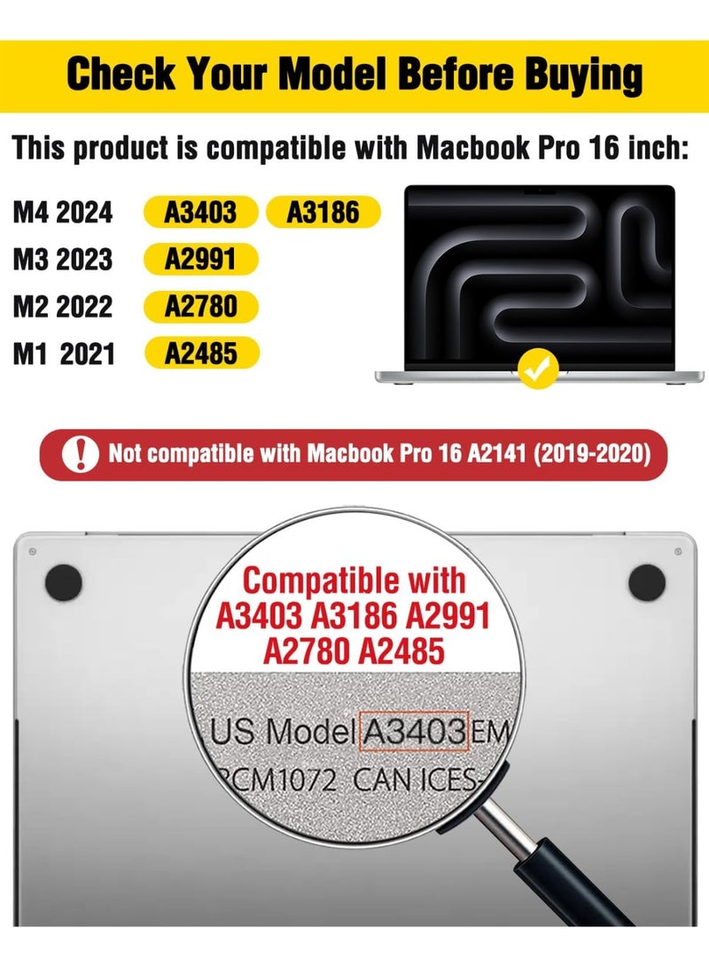 كيلا واقي شاشة مغناطيسي للخصوصية متوافق مع ماك بوك برو 16 بوصة (2021-2024، M1، M2، M3، M4 Pro/Max)، قابل للإزالة 360 درجة مضاد للتجسس ومضاد للضوء الأزرق ومضاد للوهج ودرع خصوصية الكمبيوتر المحمول - Image 2