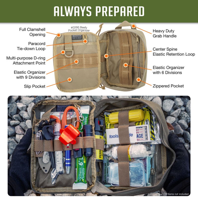 Maxpedition Beefy 2013 Pocket Organizer (Khaki) - Image 5