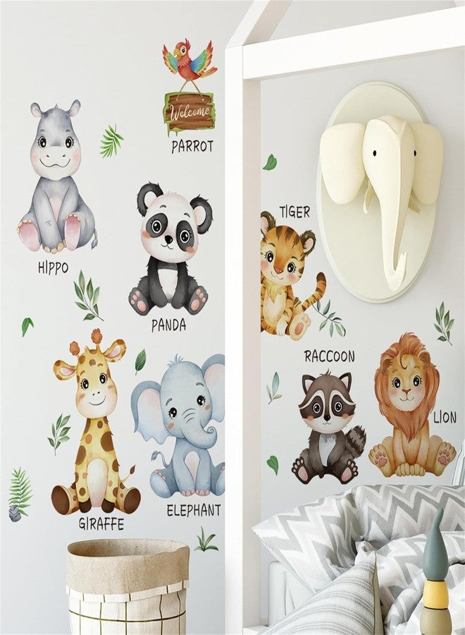 DREAM DECALS ديكور غرفة الأطفال برسومات حيوانات الغابة، ملصقات جدارية بتصاميم حيوانات لطيفة، ديكور جداري لغرفة الأطفال وغرفة المعيشة - Image 4
