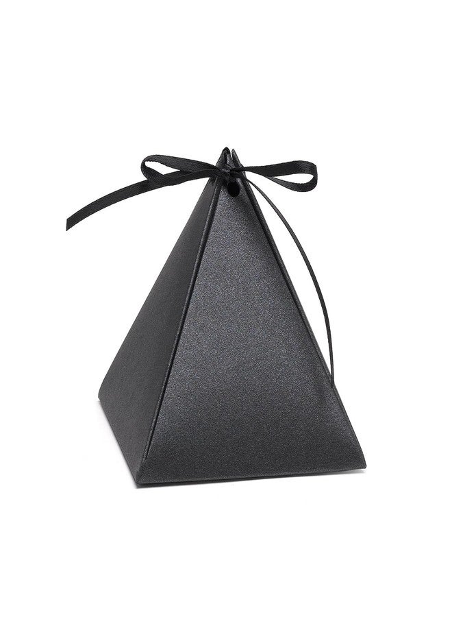 Hortense B. Hewitt 25-Count Pyramid Favor Boxes, 3-Inch, Black Shimmer - Image 2