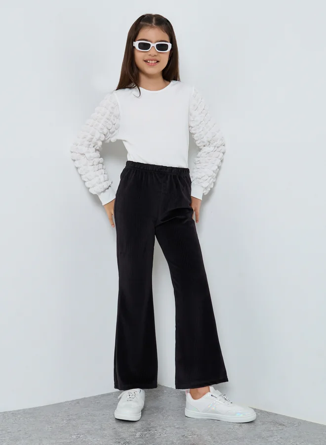 ستايلي ليقنز كوردروي بأرجل واسعة