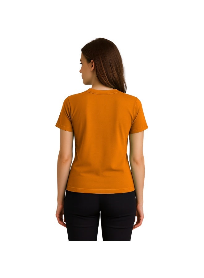 PRINTSHOP4ME Adult Round Neck Combed Women's T Shirt 190 GSM Pure Cotton Basic Colors - Image 5