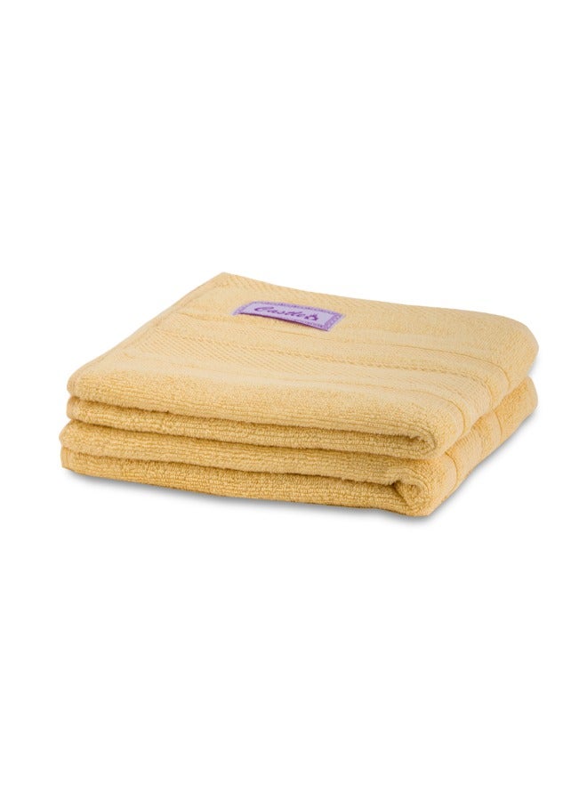 BYFT Home Castle (Cream) Premium Cotton Hand Towel (50 X 90 Cm-Set Of 2) Highly Absorbent, High Quality Bath Linen With Diamond Dobby 550 Gsm - Image 4