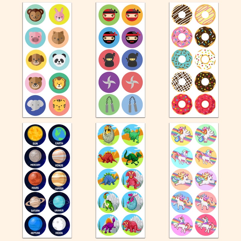 TownStix Planet Solar System Stickers for Kids, 1.5" - 20 Sheets, 200 Stickers - Image 5