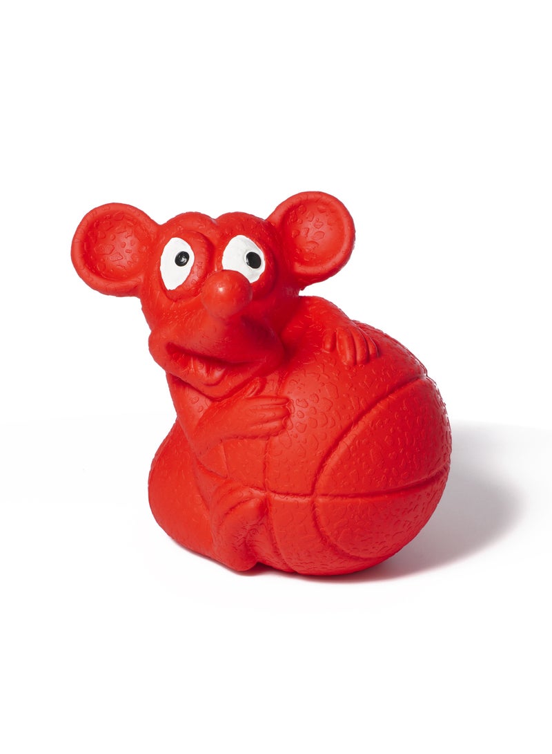 GULFLINK Non Toxic Natural Rubber Squeaky Toy for Dogs Red - Image 1