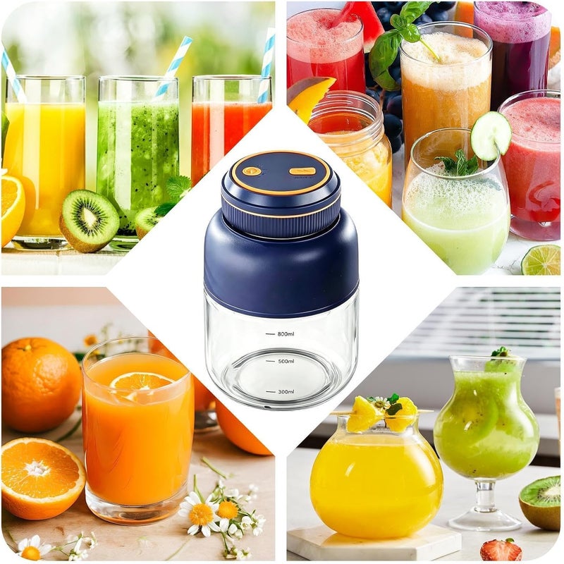 Personal Blender | Cordless Blender 800ml | Personal Blender For Smoothies, For Apartment Hotel School Travel Business Kitchen Gym Travel Bedroom - Image 4