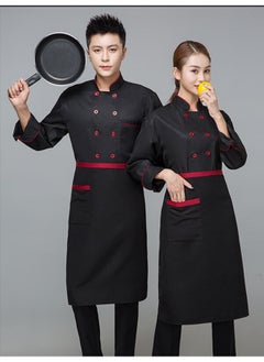 NIBEMINENT Chef Jacket Western Restaurant Chef Uniform Double Breasted Bakery Cafe Cooking Clothes Hotel Staff Wear  - Image 1